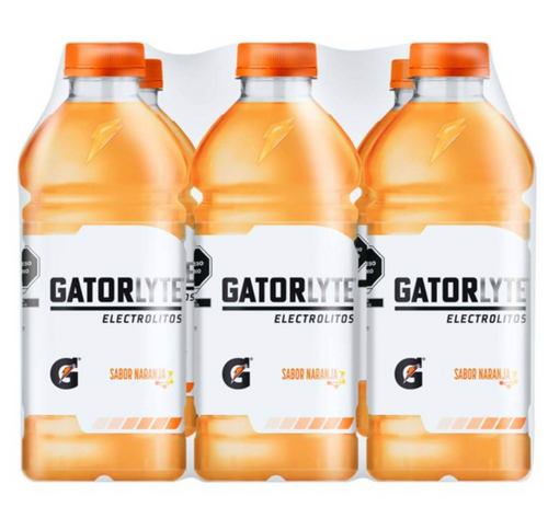 Bebida Rehidratante Gatorlyte Sabor Naranja 6 pzas de 591 ml c/u - ZK
