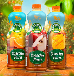 Bebidas COSECHA PURA Manzana, Naranja, Mango 6 pzas de 1 l c/u - ZK