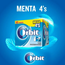 Cargar imagen en el visor de la galería, Goma de Mascar Wrigley's Orbit Mega 4's Sabor Menta 50 pzas - ZK