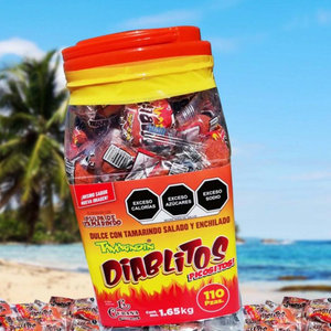 Dulce La Cubana Tamarindin Diablitos 110 pzas de 15g c/u -ZK