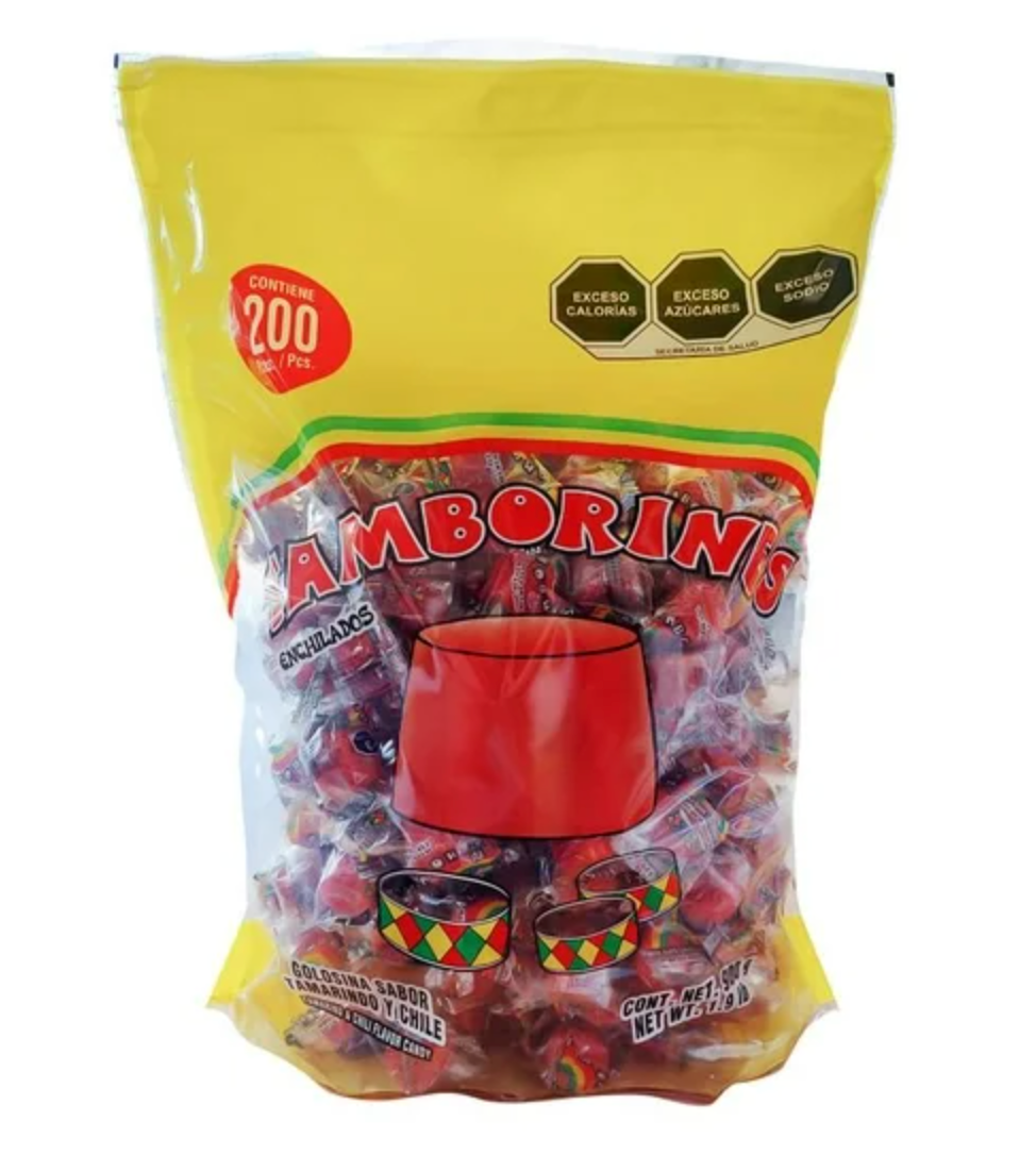 Golosina Sabor Tamarindo y Chile Tamborines 200 pz -ZK