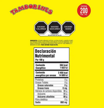 Cargar imagen en el visor de la galería, Golosina Sabor Tamarindo y Chile Tamborines 200 pz -ZK