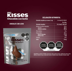 Chocolate con Leche Kisses Hershey's 1 kg - ZK