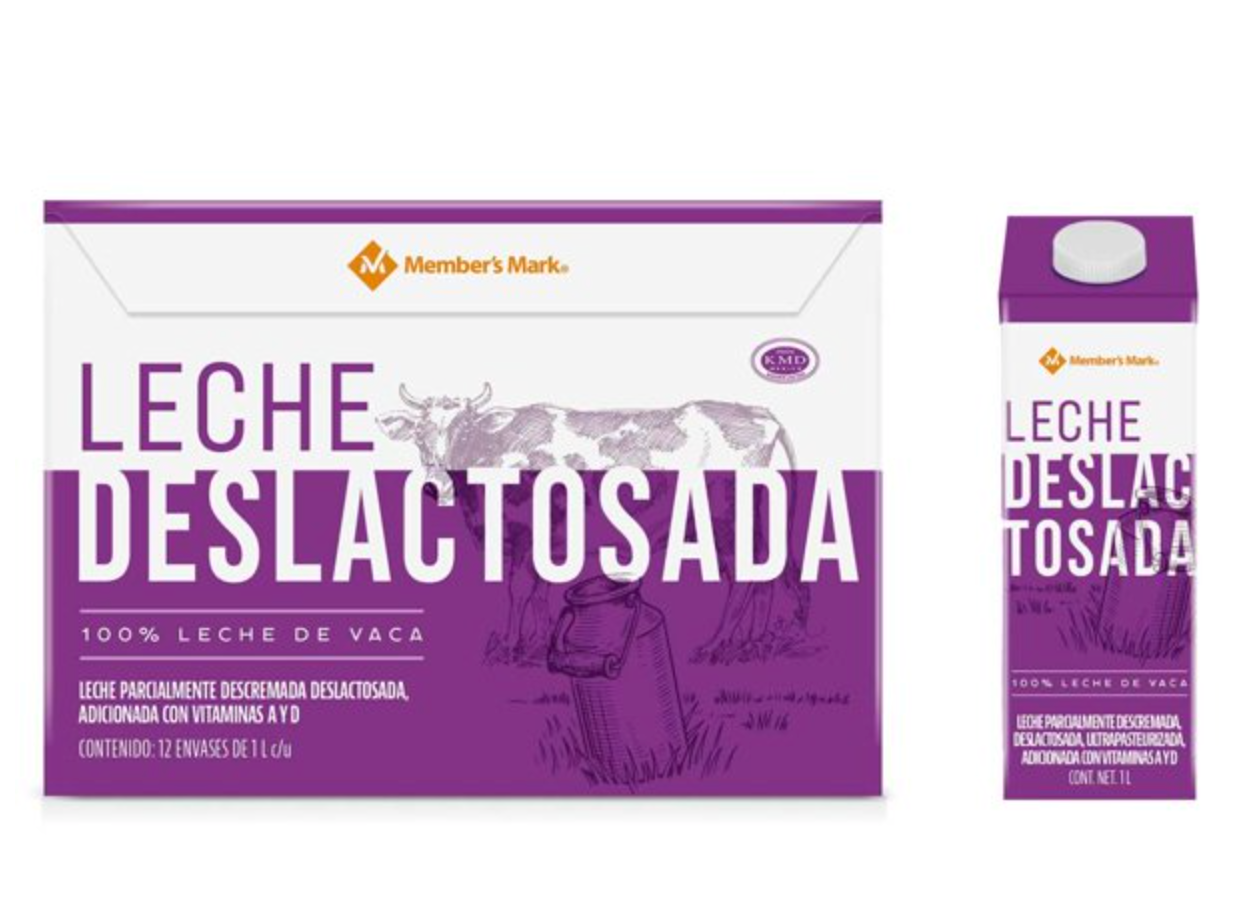 Leche Deslactosada Member's Mark 12 pzas de 1 l c/u ZK MayoreoTotal