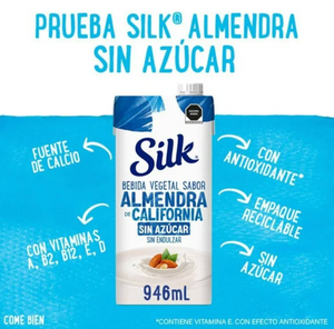 Bebida Vegetal Silk Sabor Almendra de California Sin Azúcar 6 pzas de 946 ml c/u -ZK