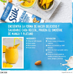 Bebida Vegetal Silk Sabor Almendra de California Sin Azúcar 6 pzas de 946 ml c/u -ZK
