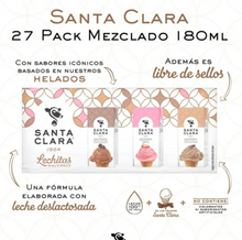 Cargar imagen en el visor de la galería, Leche Deslactosada Santa Clara Varios Sabores 27 pzas de 180 ml c/u -ZK