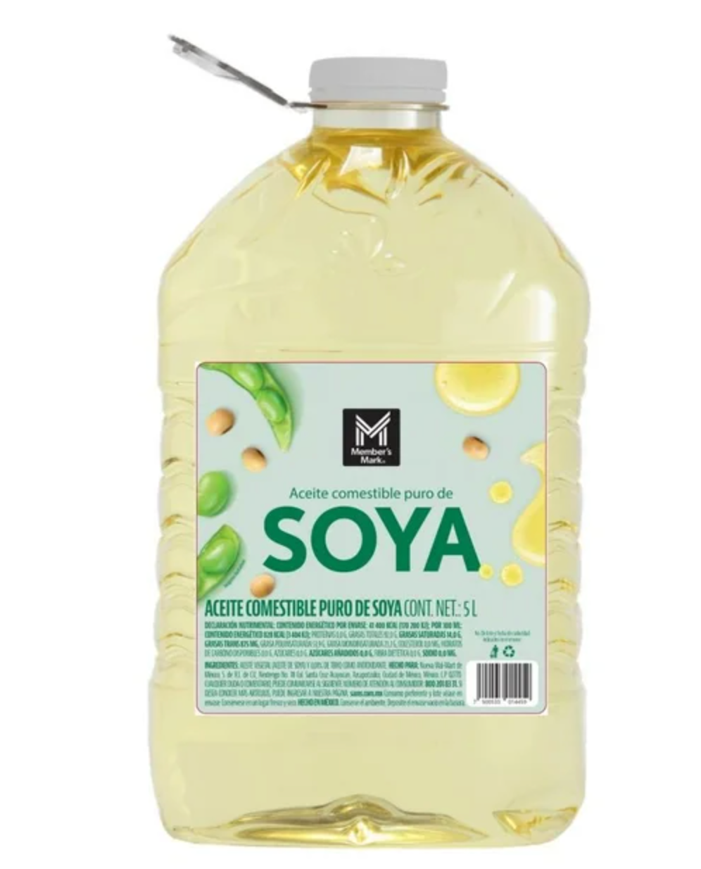 Aceite Comestible Puro de Soya Member's Mark 5 l -ZK