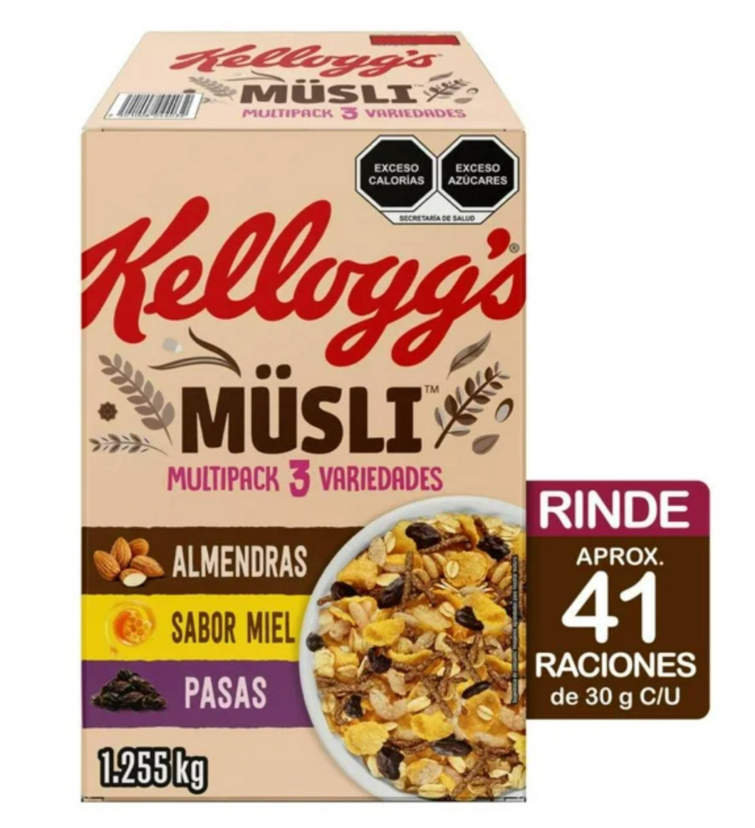 Cereal Musli Kellogg's Variety Almendras, Miel y Pasas 1.27 kg - ZK