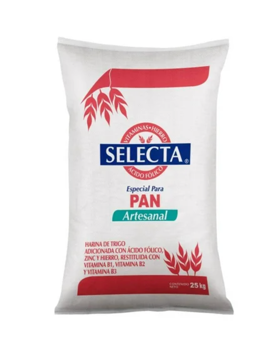 Harina de Trigo Selecta Pan artesanal 25 kg -ZK