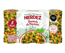 Cargar imagen en el visor de la galería, Ensalada de Vegetales Herdez 8 pzas de 220 g - ZK