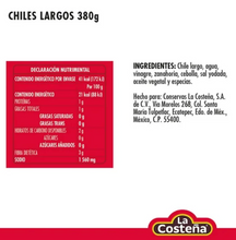 Cargar imagen en el visor de la galería, Chiles Largos La Costeña en Escabeche 3 pzas de 380 g c/u - ZK