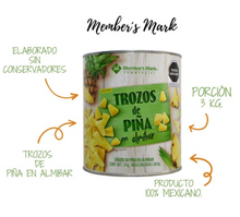Cargar imagen en el visor de la galería, Piña en Almíbar Member&#39;s Mark en Trozos 3 kg - ZK