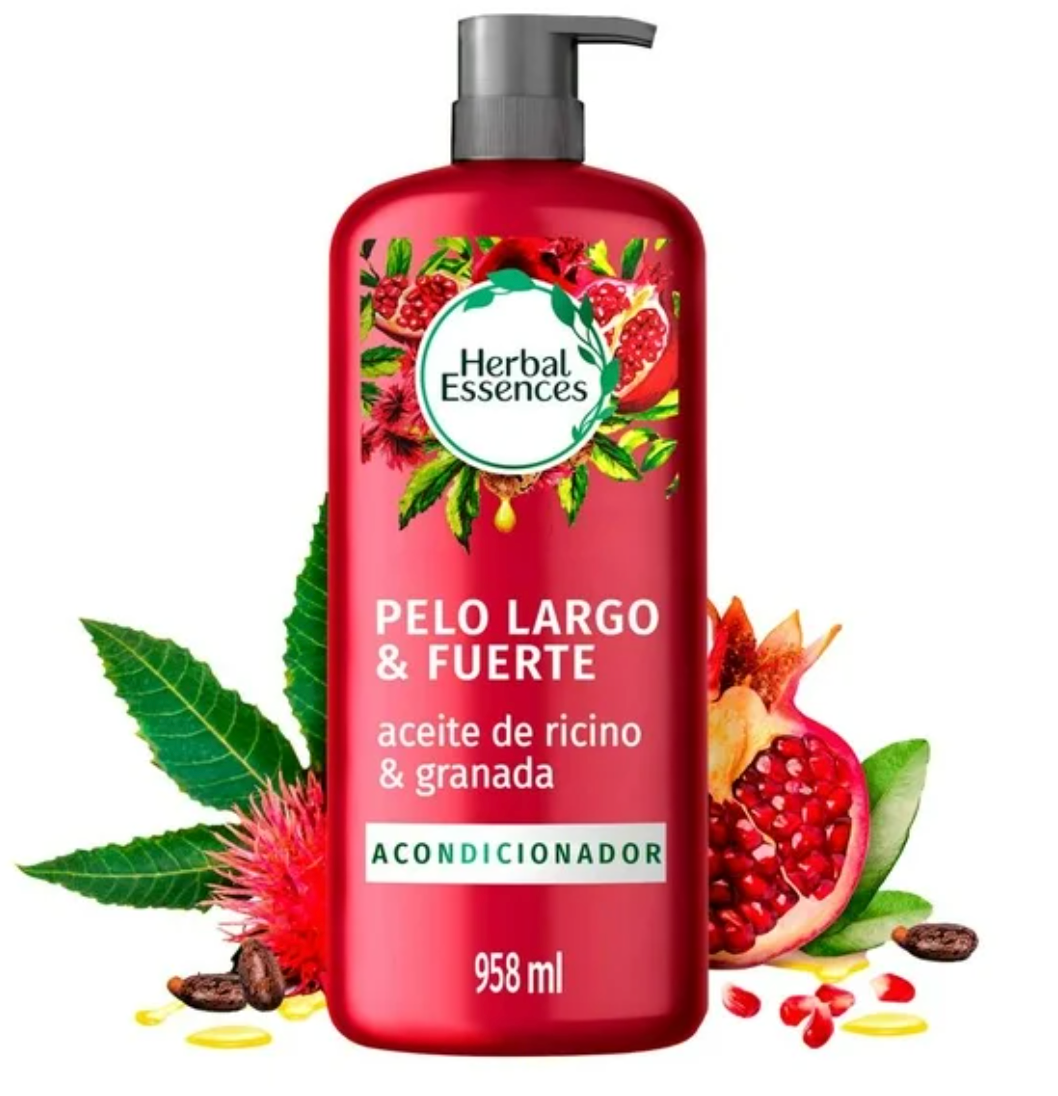 Acondicionador Herbal Essences Aceite de Ricino y Granada 958 ml - ZK