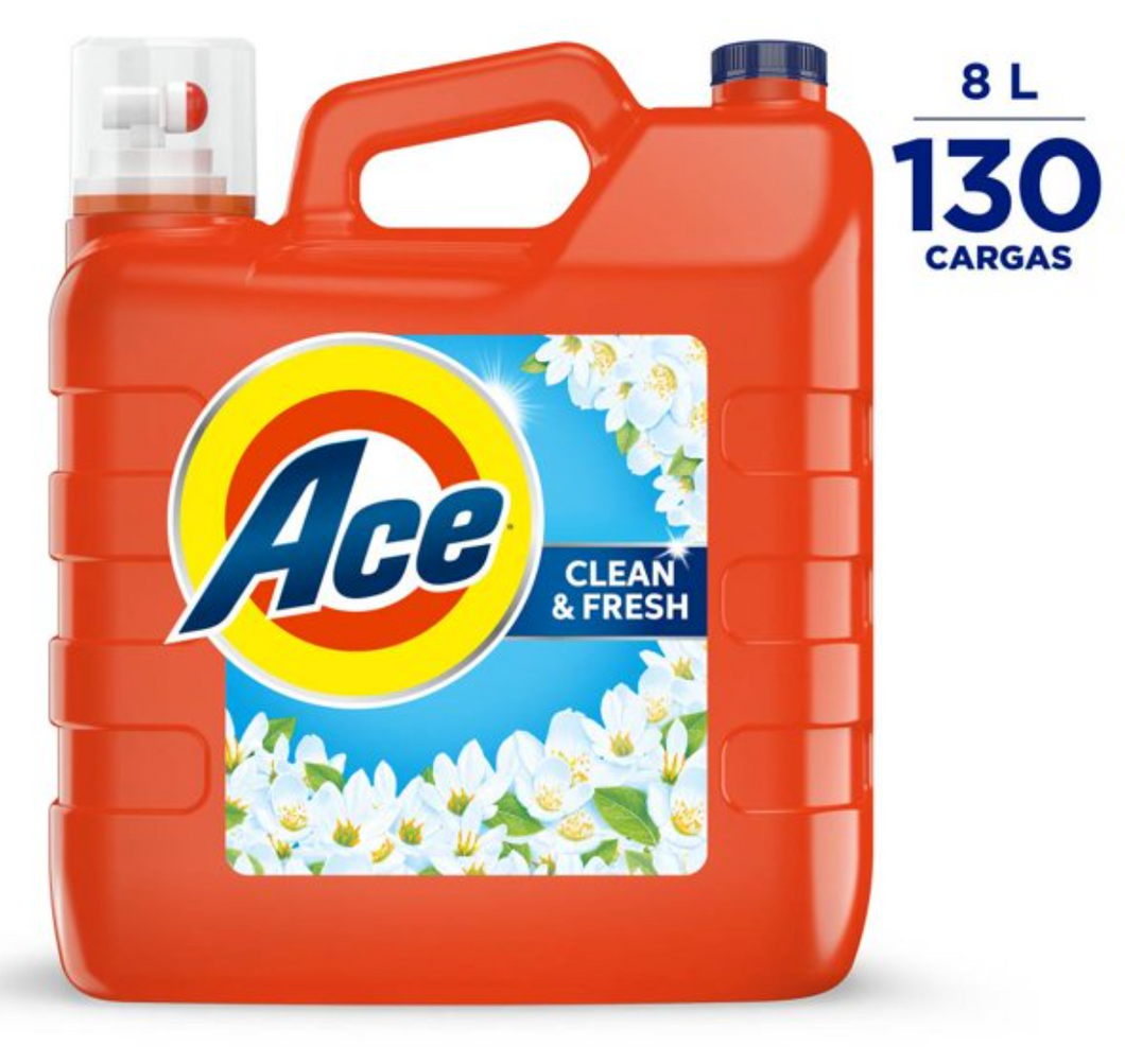 Detergente Líquido ACE CLEAN AND FRESH Clean & Fresh 8 l - ZK