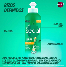 Cargar imagen en el visor de la galería, Crema para Peinar Sedal Rizos Definidos 3 pzas de 380 ml c/u - ZK