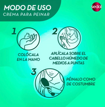 Cargar imagen en el visor de la galería, Crema para Peinar Sedal Rizos Definidos 3 pzas de 380 ml c/u - ZK