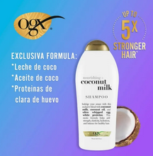 Cargar imagen en el visor de la galería, Shampoo Ogx Coconut Milk 750 ml - ZK