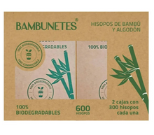 Cargar imagen en el visor de la galería, Hisopos de Bambú y Algodón Bambunetes 600 pzas - ZK