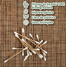 Cargar imagen en el visor de la galería, Hisopos de Bambú y Algodón Bambunetes 600 pzas - ZK