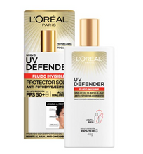 Cargar imagen en el visor de la galería, Protector Solar L'Oréal UV Defender Fluido Invisible Anti-Fotoenvejecimiento 2 Pack 40 g c/u - ZK