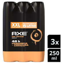 Cargar imagen en el visor de la galería, Desodorante en Aerosol Axe Dark Temptation 3 pzas de 250 ml c/u - ZK