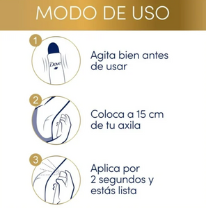 Antitranspirante en Aerosol Dove Tono Uniforme Caléndula 3 pzas 250 ml - ZK