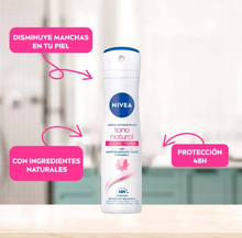 Cargar imagen en el visor de la galería, Antitranspirante Nivea Tono Natural XXL 3 pzs de 250 ml - ZK
