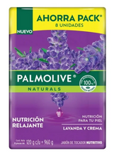 Cargar imagen en el visor de la galería, Jabón en Barra Palmolive Naturals Lavanda y Crema 8 pzas de 120 g - ZK