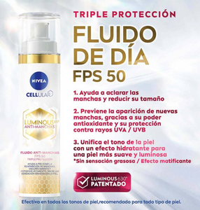 Rutina Anti-Manchas Nivea Luminous630 Serum 30 ml + Fluido 40 ml - ZK