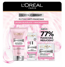 Cargar imagen en el visor de la galería, Rutina Anti-Manchas L&#39;Oréal Glycolic Bright Gel 150 ml + Serum 30 ml + Crema 50 ml - ZK