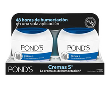Cargar imagen en el visor de la galería, Crema Facial Pond's Crema S 2 pzas de 400 g c/u - ZK