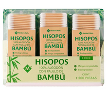 Cargar imagen en el visor de la galería, Hisopos de Bambú Member's Mark 3 pack de 500 pzs c/u - ZK