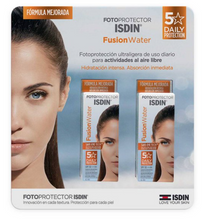 Cargar imagen en el visor de la galería, Fotoprotector ISDIN Fusion Water con FPS 50 2 pzas de 50 ml c/u - ZK