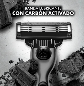 Repuesto Rastrillo de Afeitar Gillette Mach3 Mach3 con Carbón Activado 12 pzas - ZK