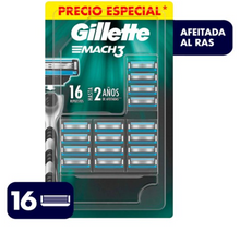 Cargar imagen en el visor de la galería, Repuestos para Afeitar Gillette Mach3 16 pzas - ZK