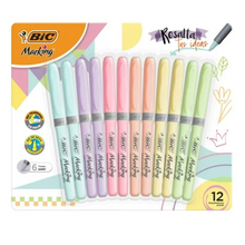 Cargar imagen en el visor de la galería, Resaltadores Bic Marking Pastel 12 pzas - ZK