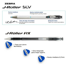 Cargar imagen en el visor de la galería, Set de Bolígrafos Zebra JRoller 10 pzas - ZK