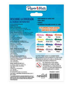 Plumones PaperMate Pincelin 2 Paquetes con 12 pzas c/u - ZK