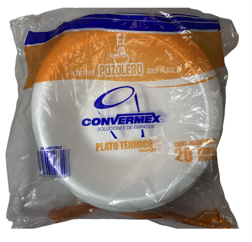 Caja Plato hondo PH8 de 20.3 cm de diametro 25C/20P - SCG