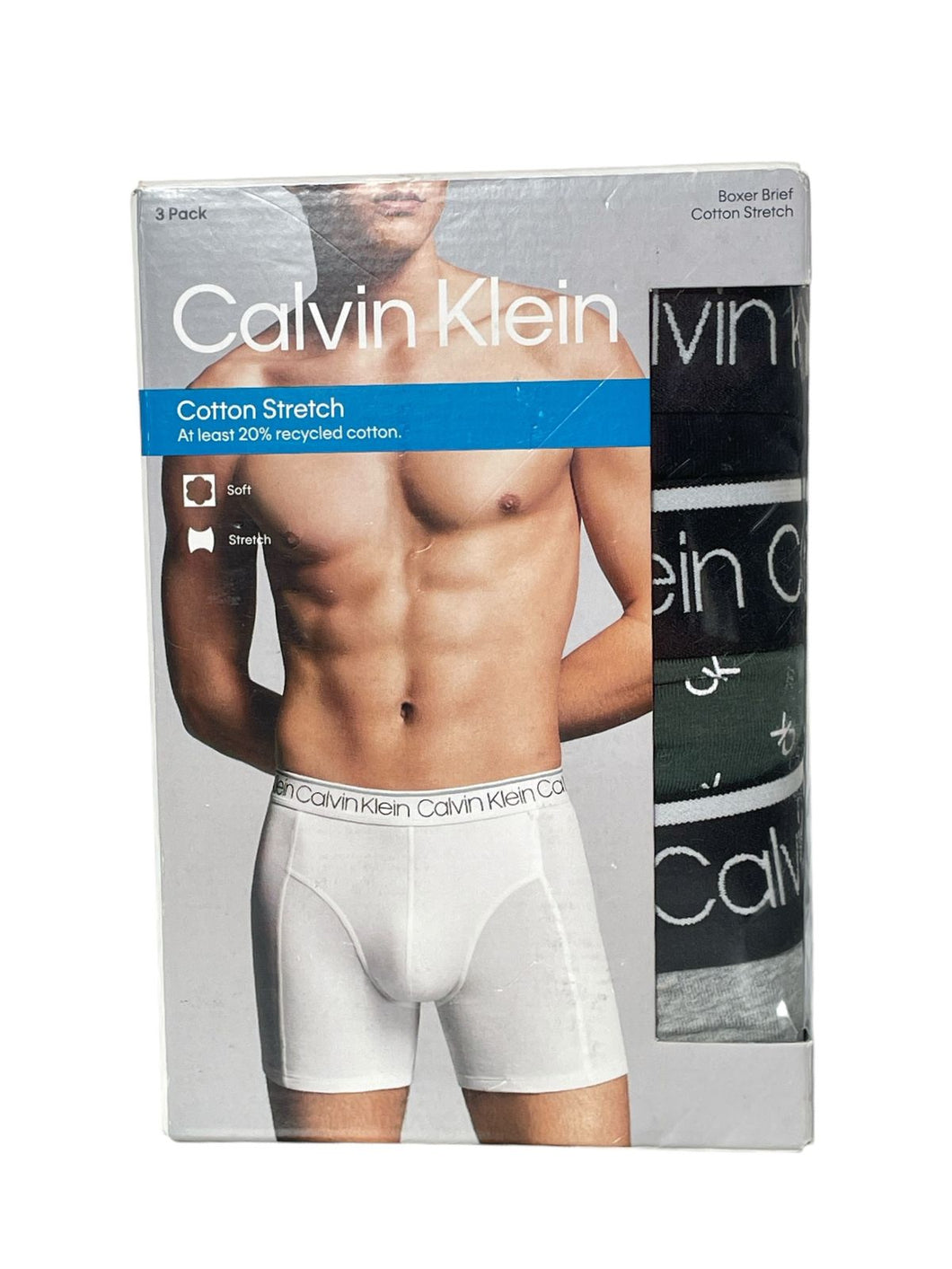 Set de Boxers Calvin Klein Cotton Stretch – Paquete de 3 Piezas para Hombre - BGP