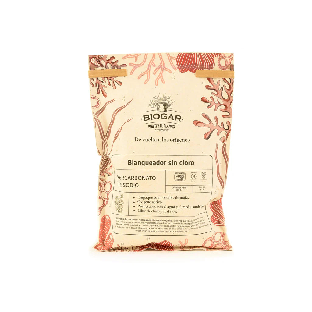 Percarbonato De Sodio 500 Grs Biogar Oxigeno Activo Blaqueadador  - BGP