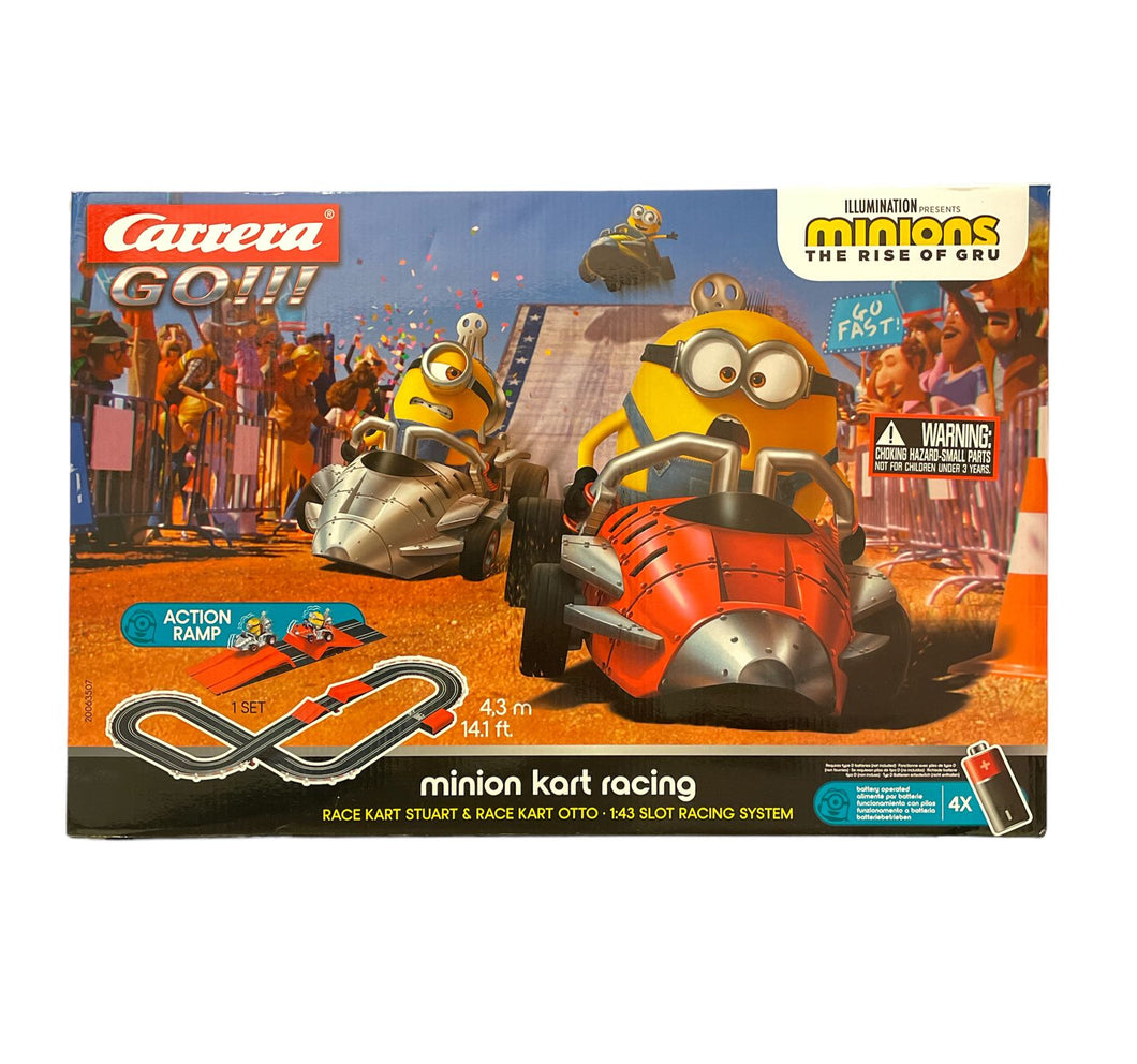 Pista De Carritos Electrica Minions Carrera Kart Racing Color Negro - BGP