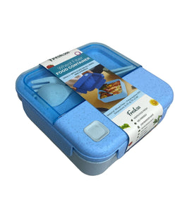 Contenedor Comida Tuper Azul 34 Oz Fresh 360 Con Utensilios Color Azul Acero - BGP