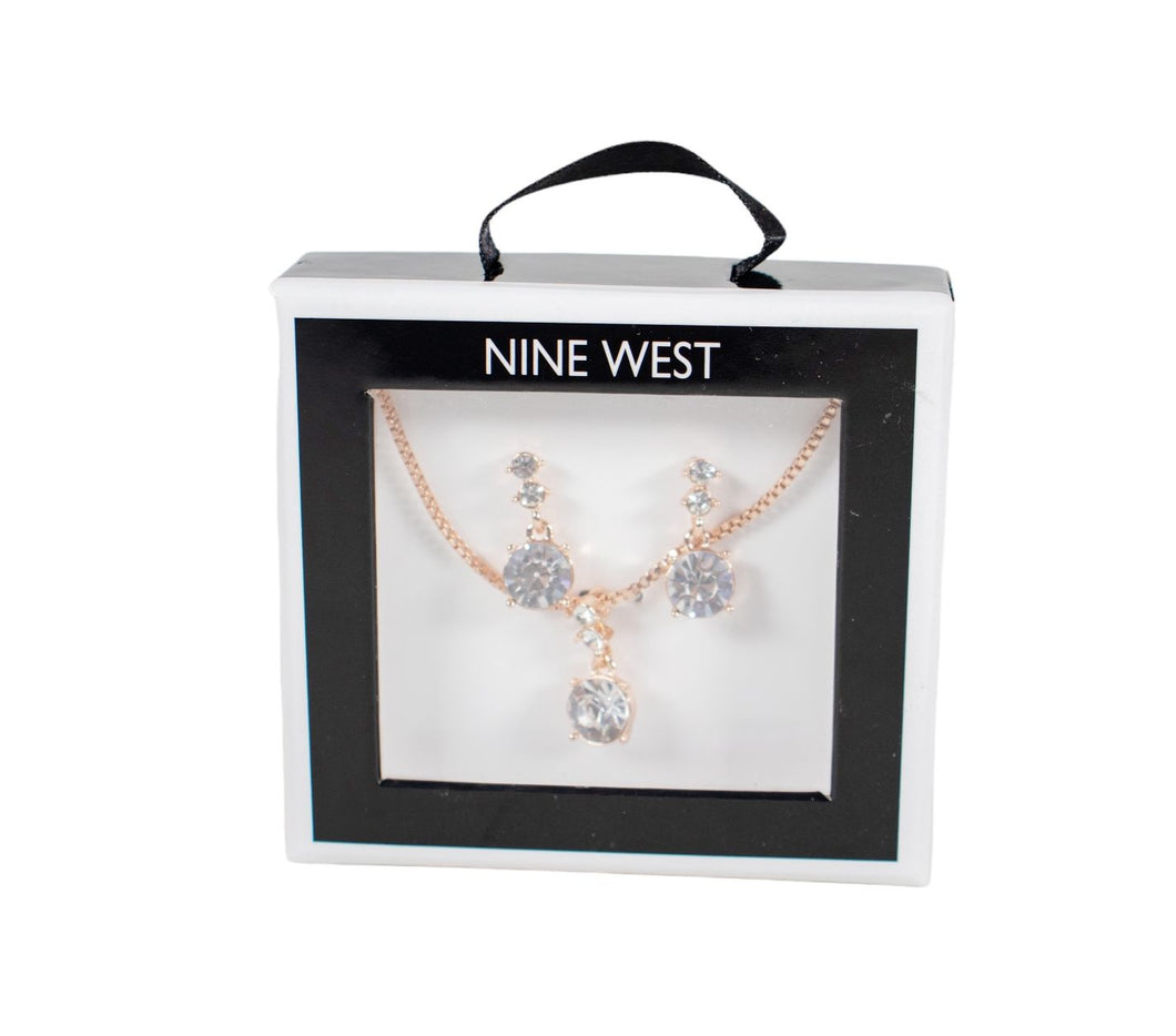 Set De Collar Y Aretes Nine West Originales Importados - BGP