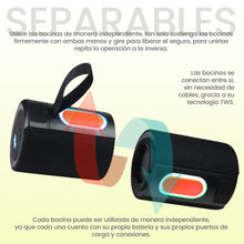 Cargar imagen en el visor de la galería, FS-S152 BOCINA TWS RECARGABLE SEPARABLE CON LUZ RGB - BGP