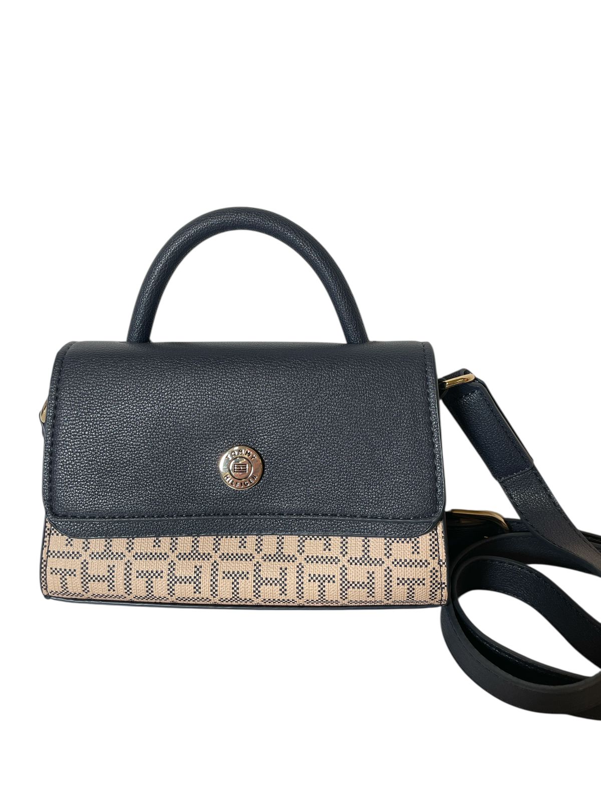 Bolsa Tommy Hilfiger Mini Top Handle Navy Logo Original BGP