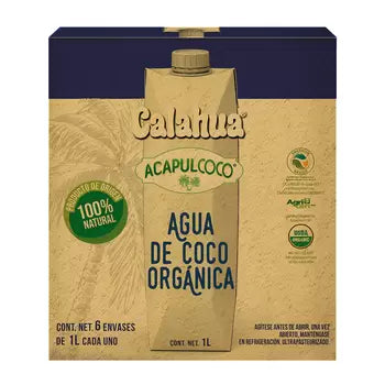 Acapulcoco agua de coco orgánica 6P/1L - KOZ