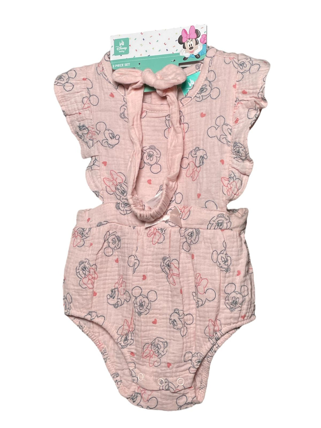 Traje 2 Piezas Rosa Para Bebe Minnie Mouse Disney 18 Meses - BGP