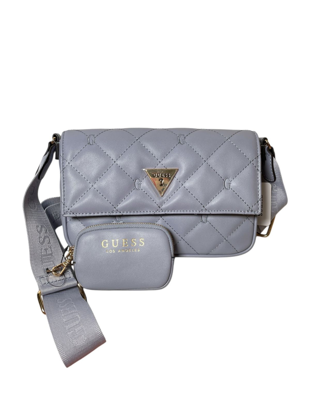 Bolsa Guess Lila Acolchada Con Monedero Crossbody Original - BGP
